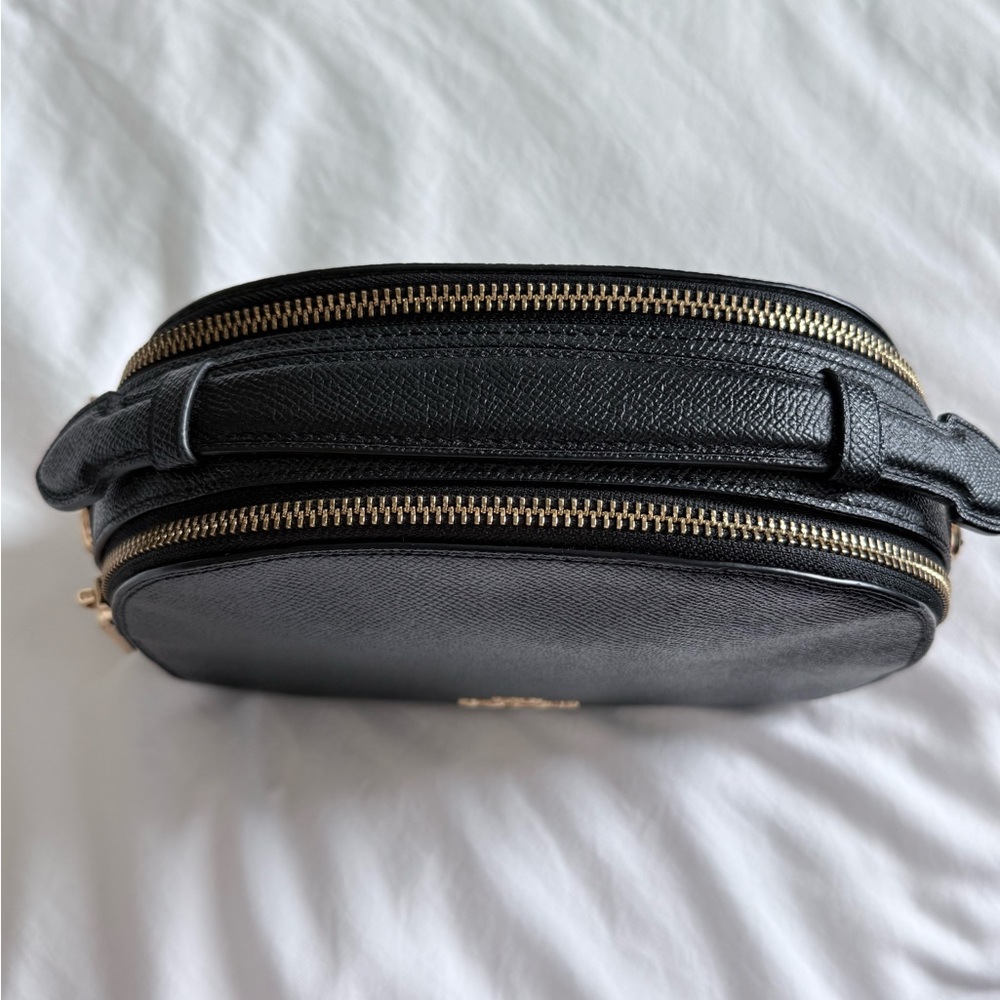 Coach Black Pebbled Leather Dome Crossbody with Gold Hardware - Picture 6 of 10